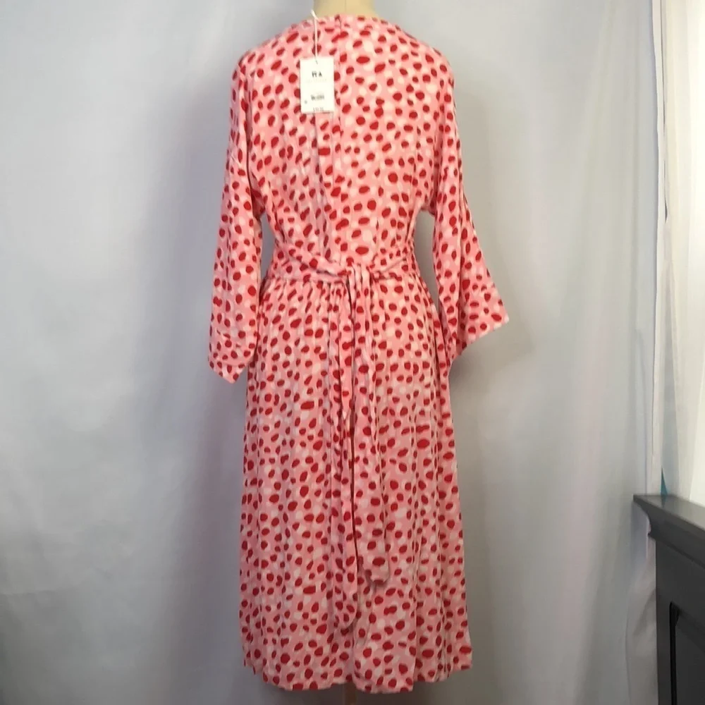 Free Assembly's Dolman Sleeve Red/ Pink/ White Dress Size S
